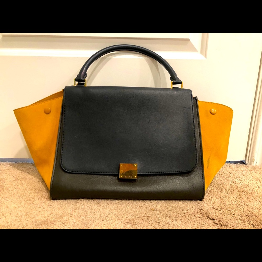 Céline medium Calfskin Leather and Suedde Leather